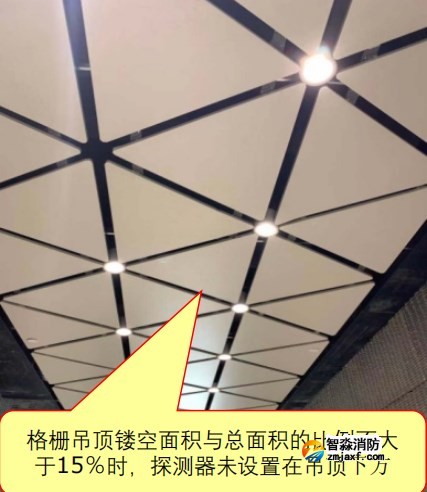 消防感煙火災探測器在格柵吊頂場所如何設置？